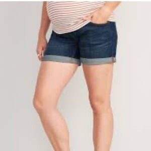 Isabel Maternity Over belly Jean Shorts